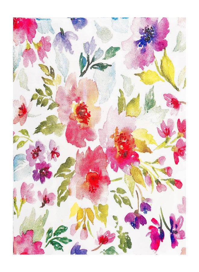 Elyxio 100Pcs Floral Luncheon Napkins Spring Summer Flowers Paper Hand Napkins 6.5 Inch Watercolor Purple and Pink Bouquet Meadow Party Napkins for Wedding Baby Bridal Shower Birthday Party - Image 1